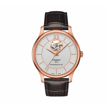 Tissot Tradition Powermatic 80 Open Heart T0639073603800 Kol Saati Tissot Tradition Powermatic 80 Open Heart T0639073603800 Kol Saati